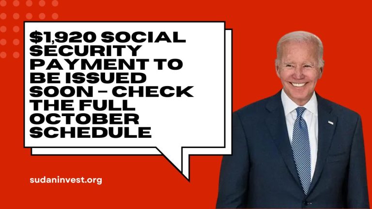 $1,920 Social Security Payment to Be Issued Soon – Check the Full October Schedule